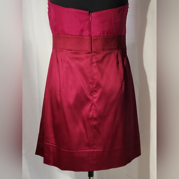* PHOEBE COUTURE red strapless cocktail dress - Picture 4 of 6